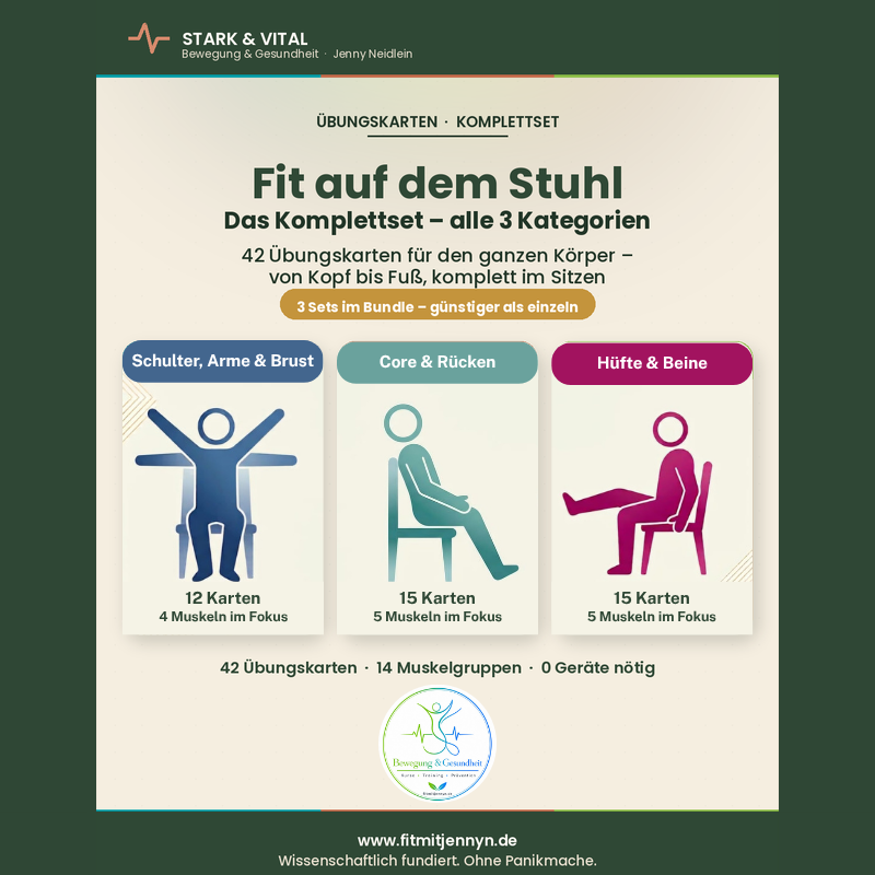 Fit auf dem Stuhl: Komplett-Set mit 45 Übungen für den ganzen Körper