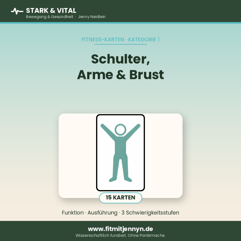 Trainingskarten Arme, Schultern & Brust für zu Hause: Kraft zum Tragen, Heben und Drücken