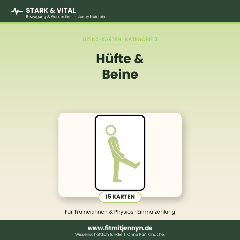 Trainerlizenz Übungskarten Hüfte & Beine: 15 Übungen für Kurse mit gemischten Leistungsstufen