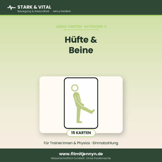 Trainerlizenz Übungskarten Hüfte & Beine: 15 Übungen für Kurse mit gemischten Leistungsstufen